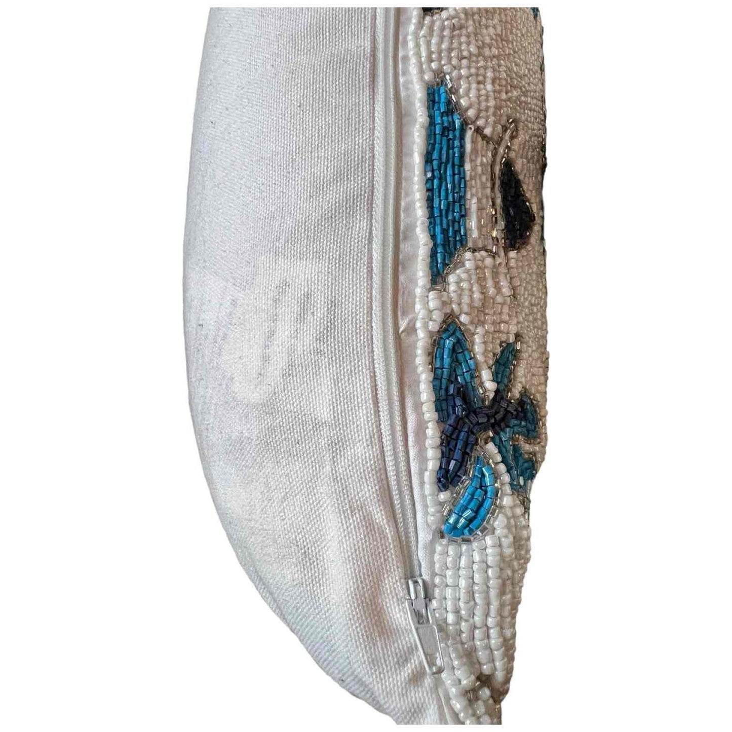 Chic Pagoda Chinoiserie Motif Beaded Decorative Accent Throw Pillow