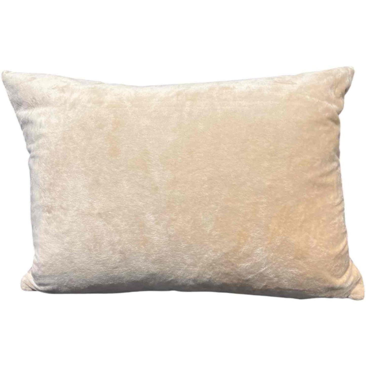 Luxury French Tapestry Lumbar Pillow by Rolande Du Dreuilh French Designer - Nude Color Skiing Motif, Christmas Decor Pillow