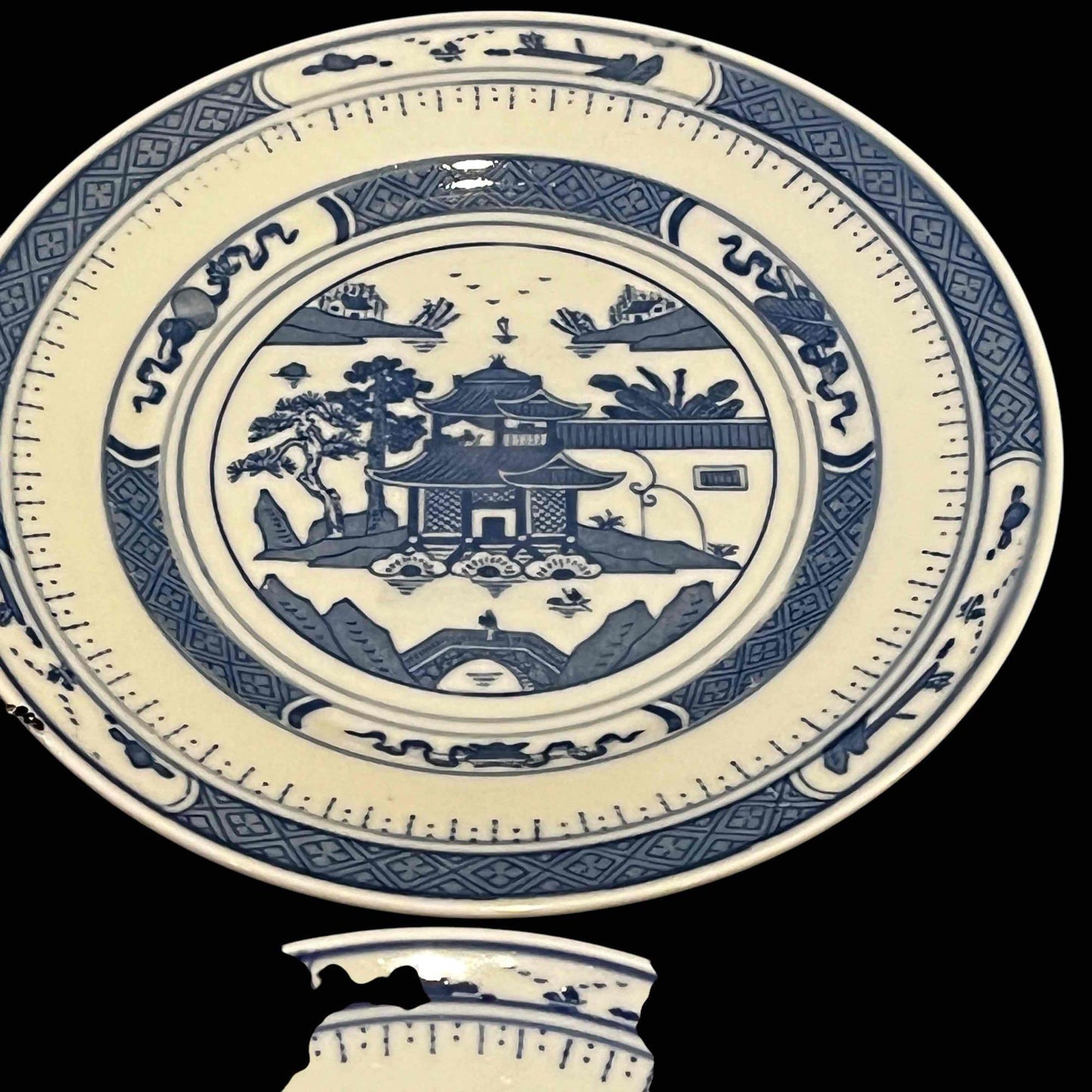 Canton Style Dessert and Appetizer Plates, Partial Set
