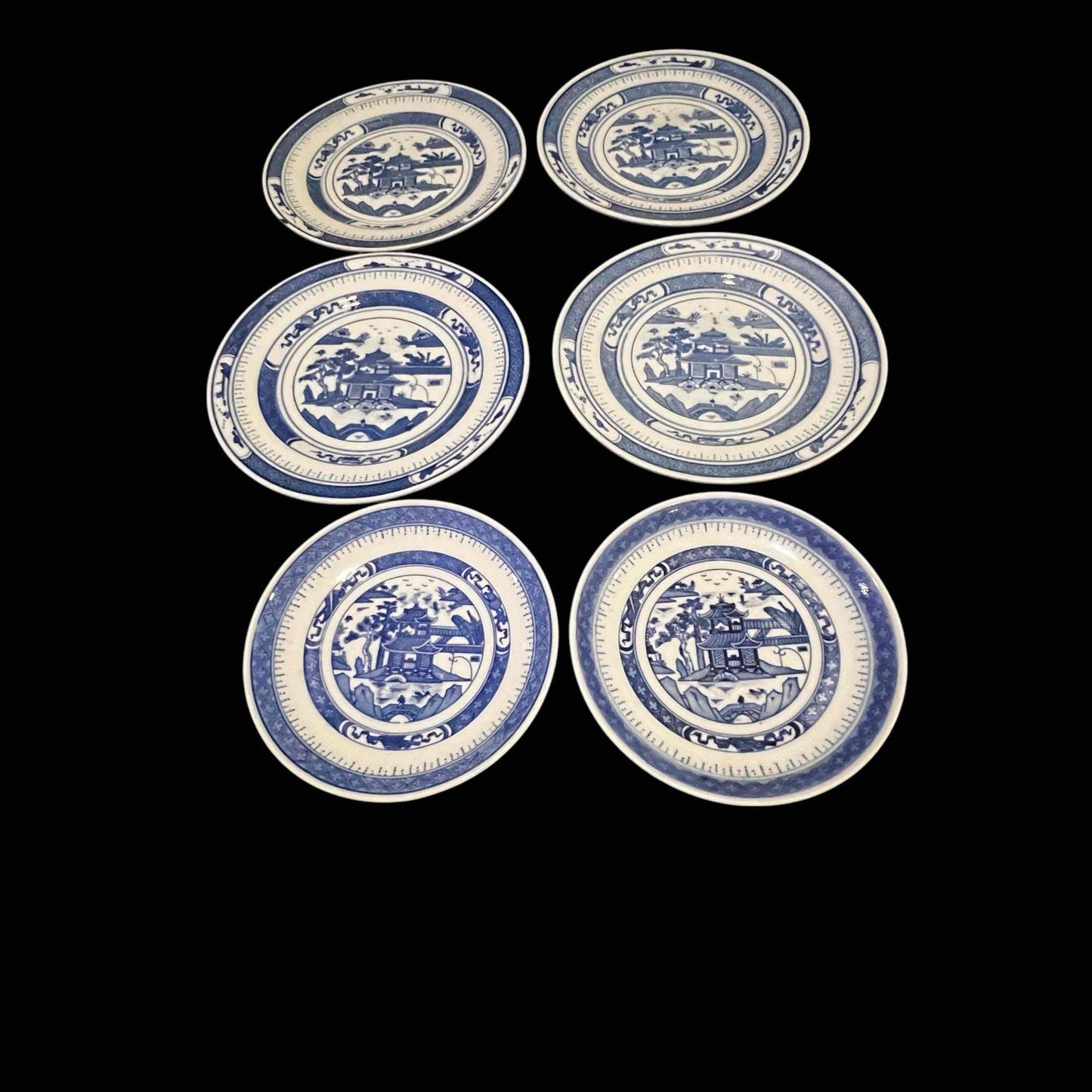 Canton Style Dessert and Appetizer Plates, Partial Set