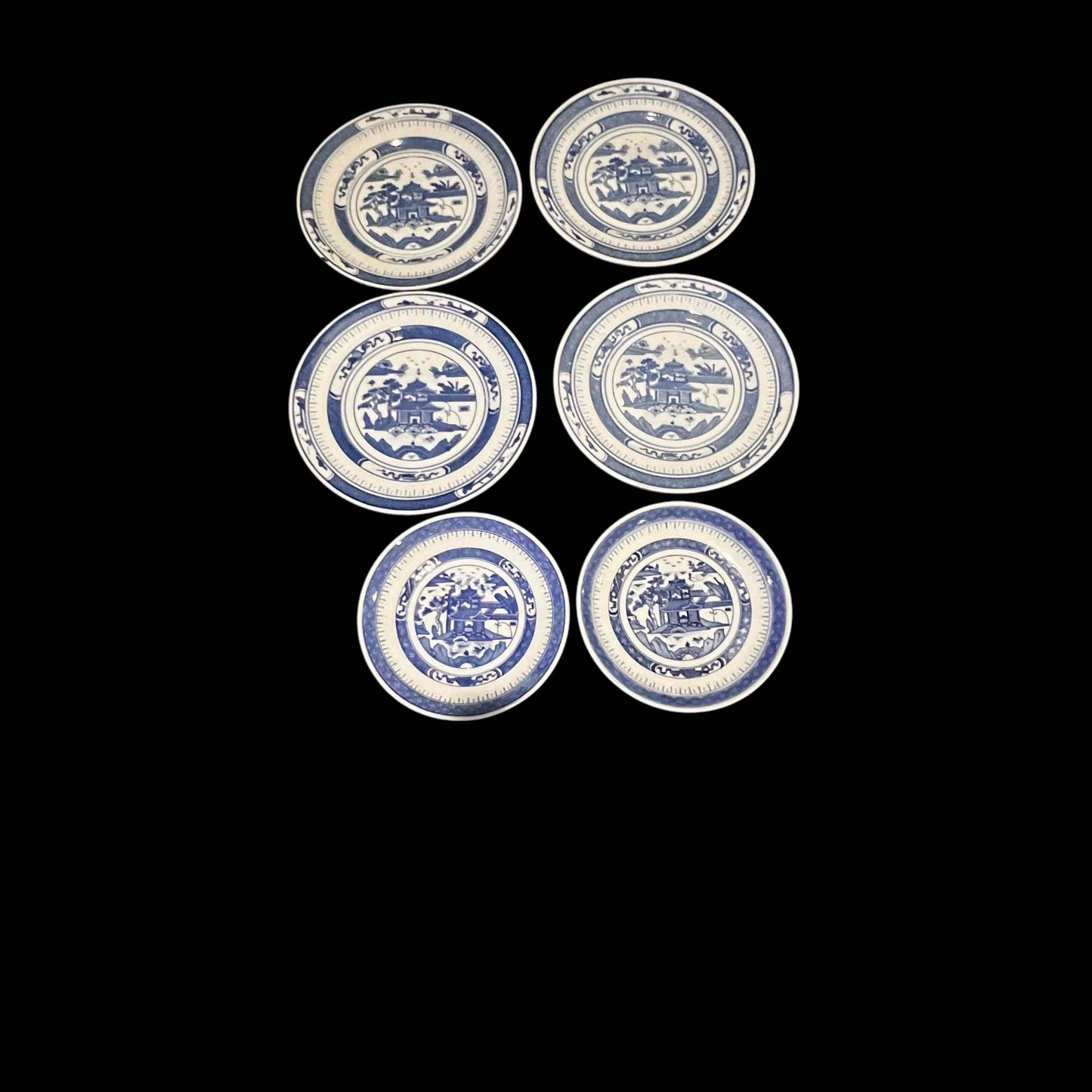Canton Style Dessert and Appetizer Plates, Partial Set