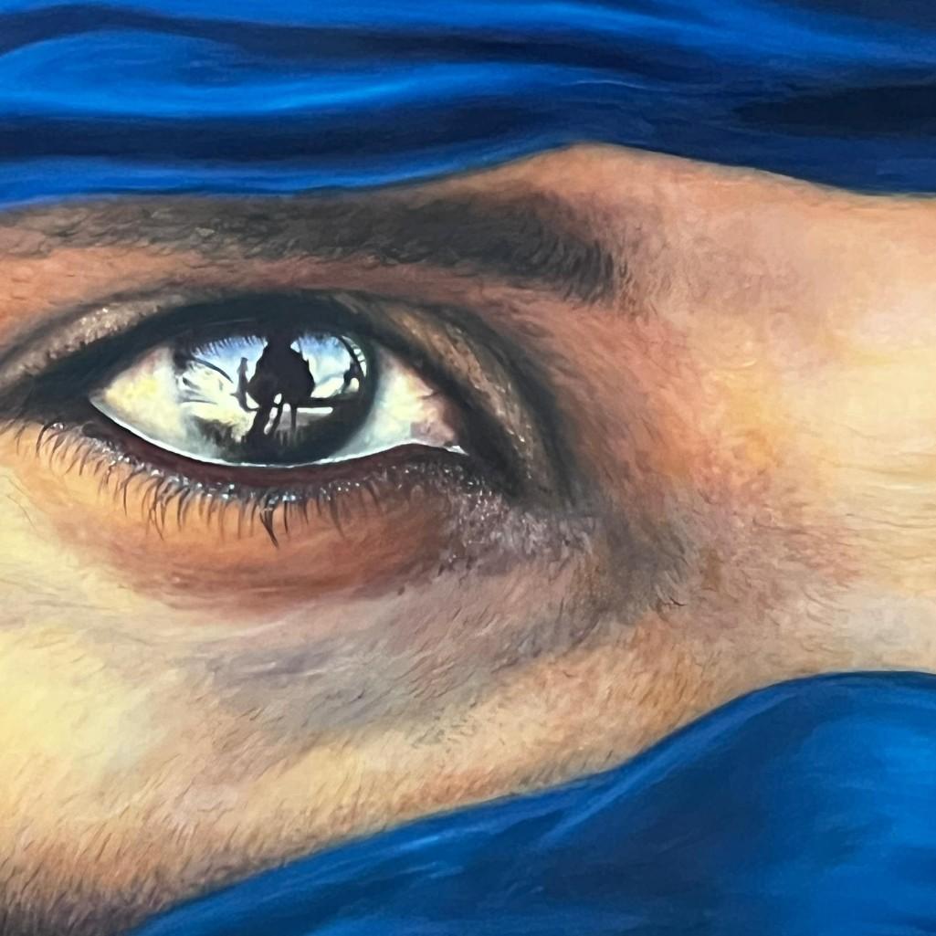 Framed Wall Art of National Geographic Cover Afghani Girl- Blue Men of the Sahara