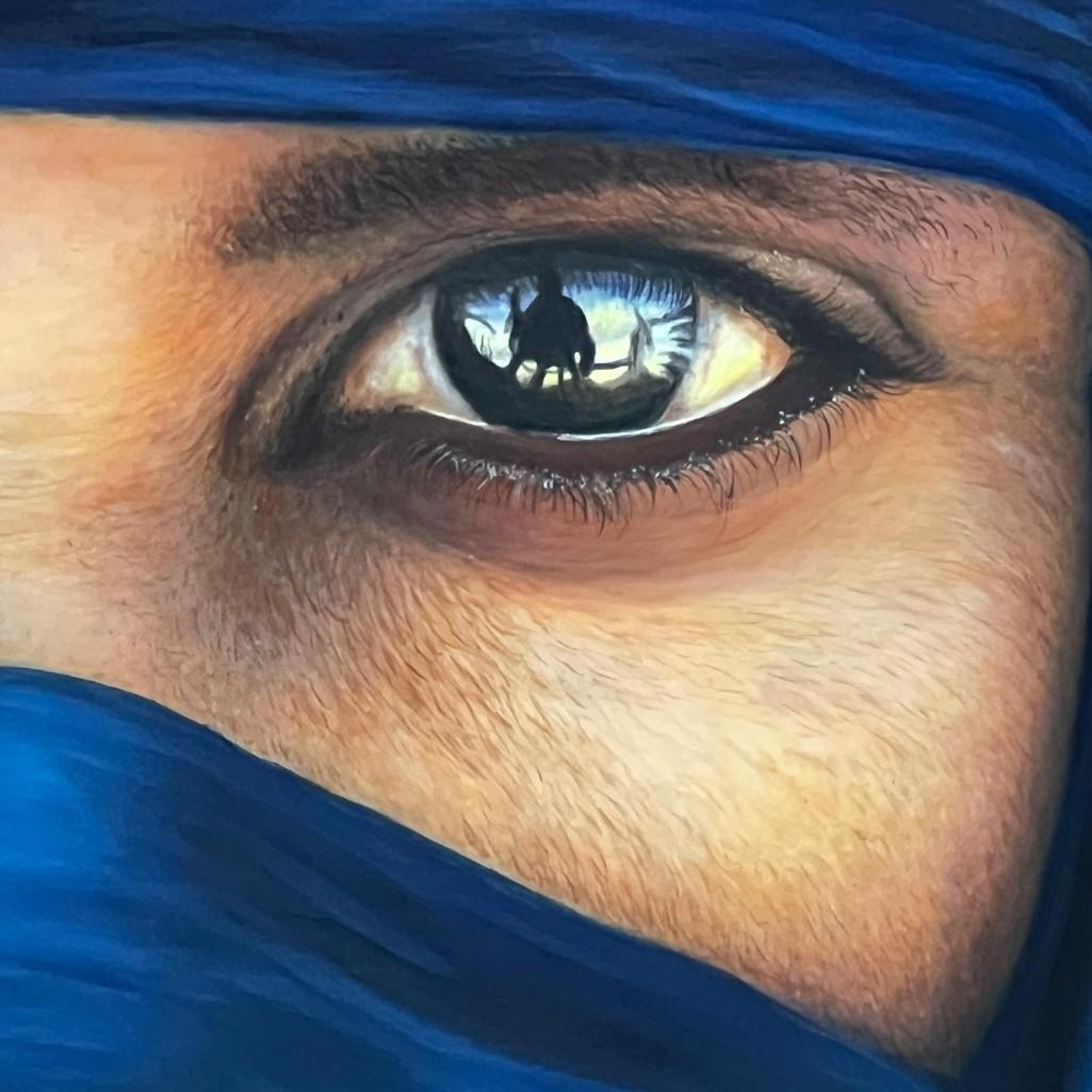Framed Wall Art of National Geographic Cover Afghani Girl- Blue Men of the Sahara