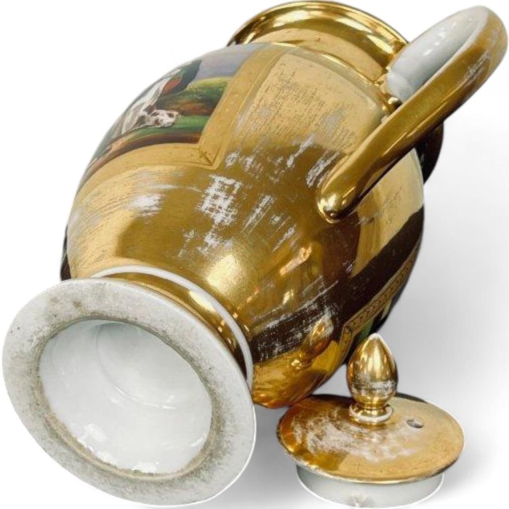 Rare French Early 19th Century Old Paris Porcelain Coffee & Chocolate Set - Antique Collectible, Luxury Home Decor, Valued at $20,000