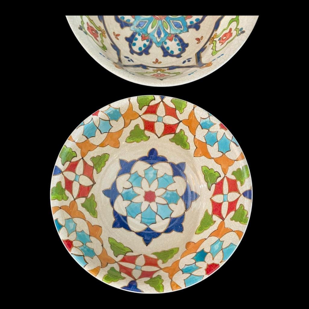Williams Sonoma Melamine Bowls Dinnerware, Set of 4, Turkish Iznik Pattern Collection