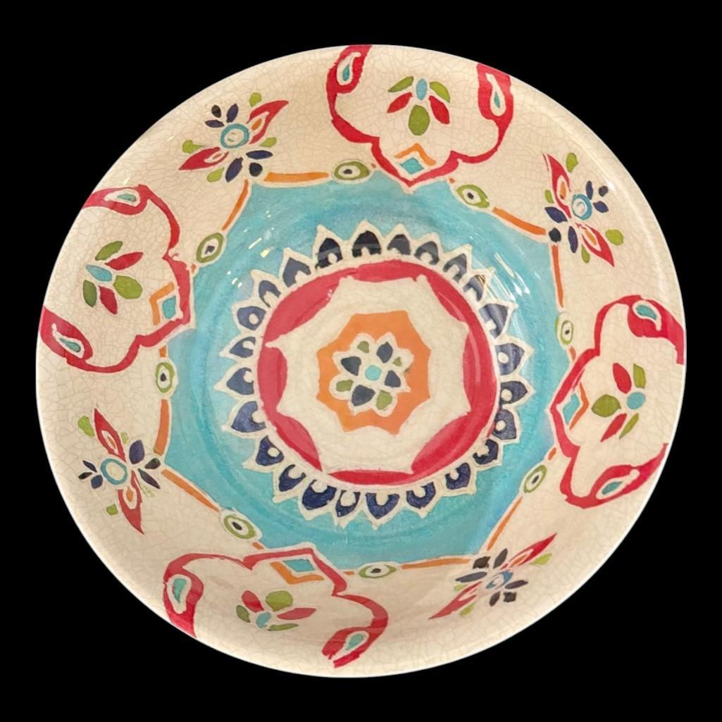 Williams Sonoma Melamine Bowls Dinnerware, Set of 4, Turkish Iznik Pattern Collection