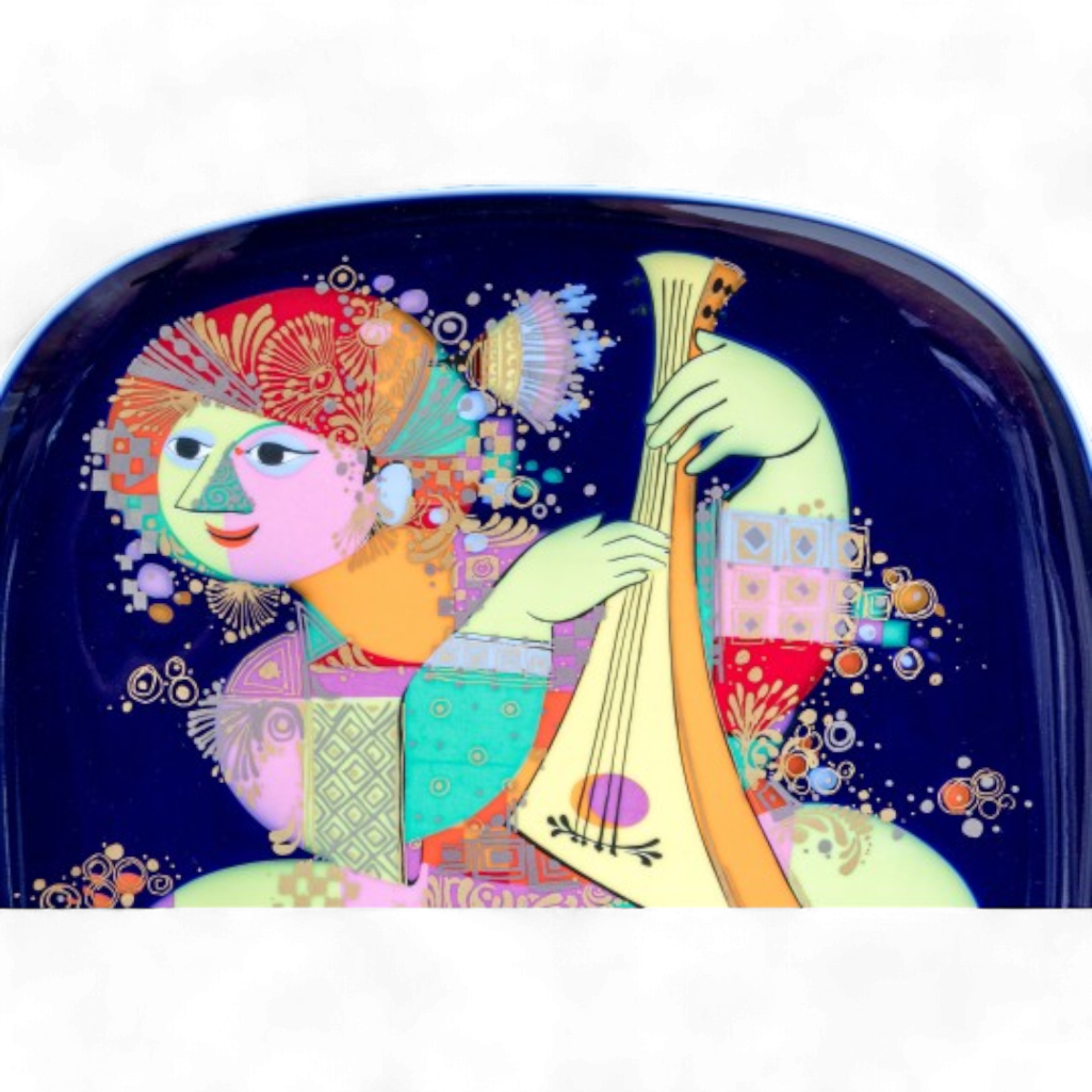 Rosenthal Germany Pair of Gorgeous Colorful Display Plates