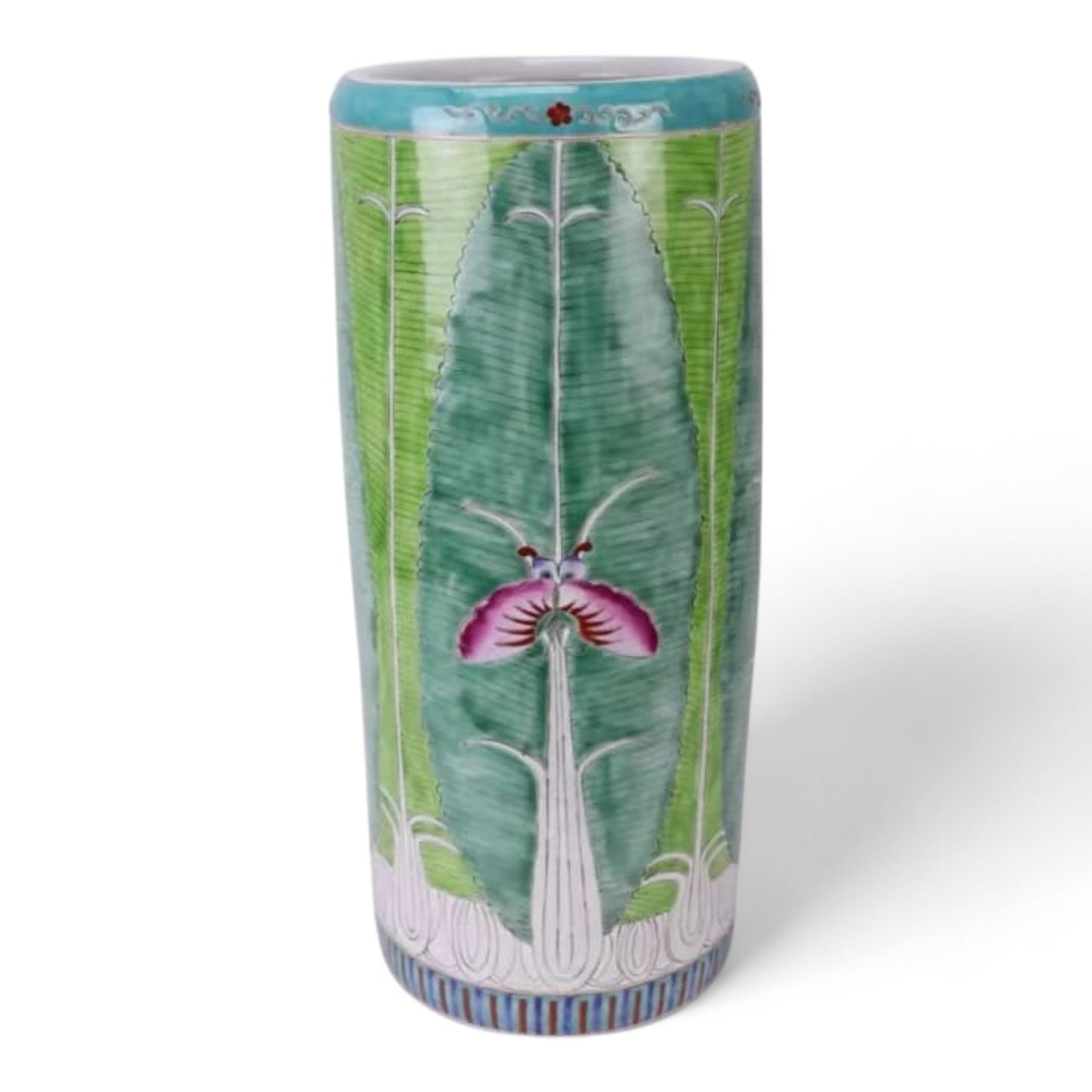 Chinese Hand-Painted Cabbage Bok Choy Ceramic Umbrella Stand/Holder/Rack by Trunky Fresh