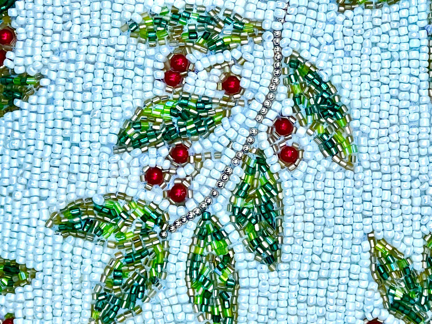 Holiday Accent Throw Pillow, Holly and Berries Motif, a Pair