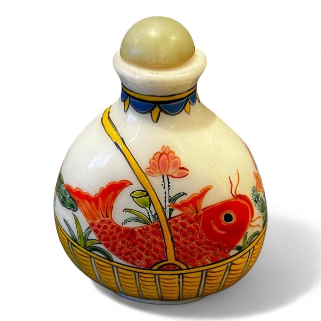 Fabulous Collection of 5 Snuff Bottles, Set of 5 Assorted Hand Made, Asian Antiques, Decor, Gift