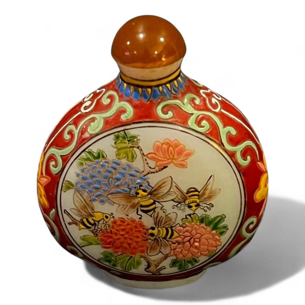 Fabulous Collection of 5 Snuff Bottles, Set of 5 Assorted Hand Made, Asian Antiques, Decor, Gift