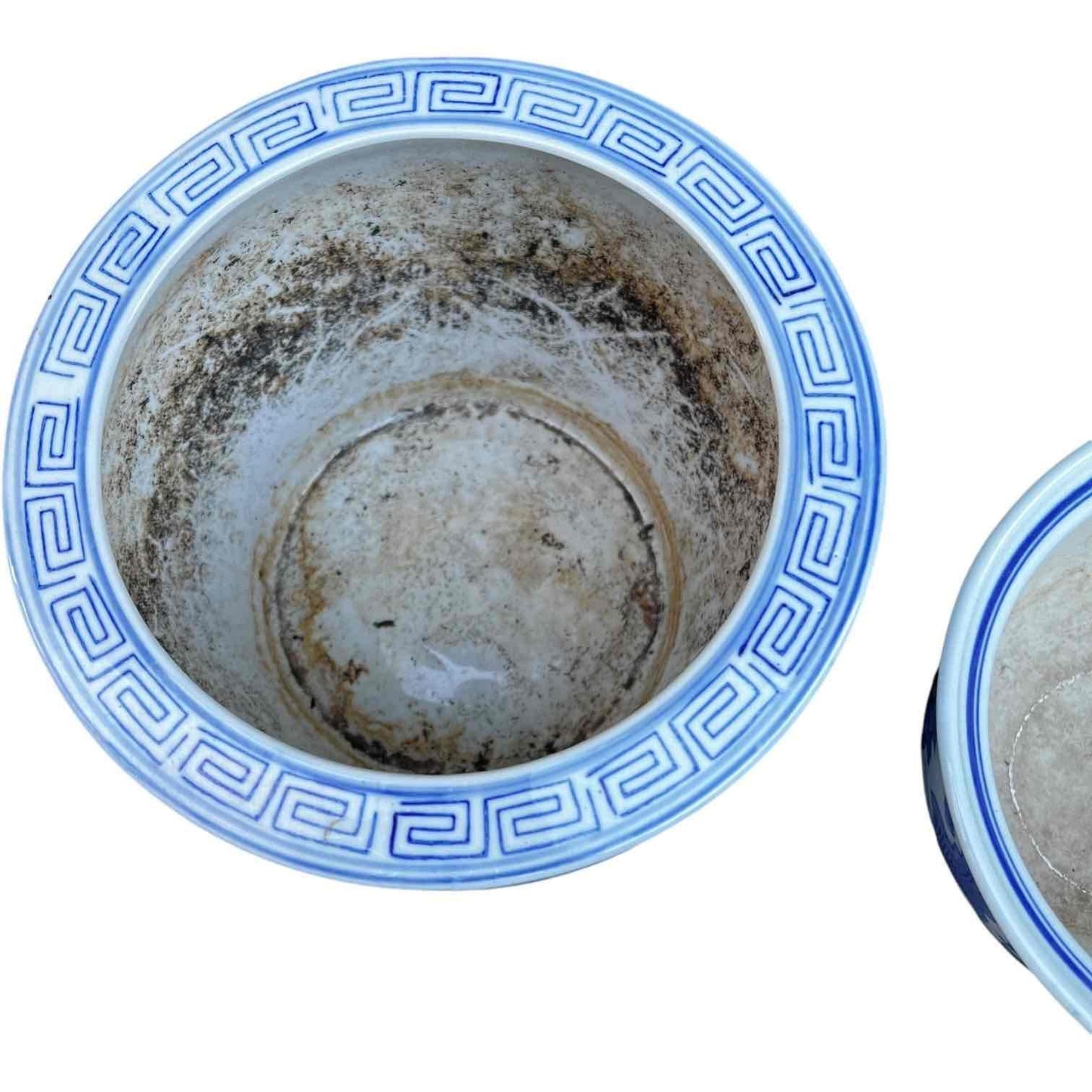 Grouping of 3 Blue and White Chinoiserie Planters