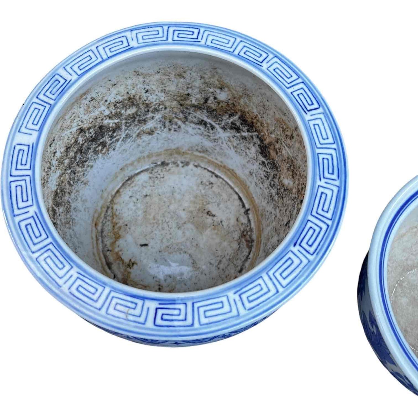 Grouping of 3 Blue and White Chinoiserie Planters
