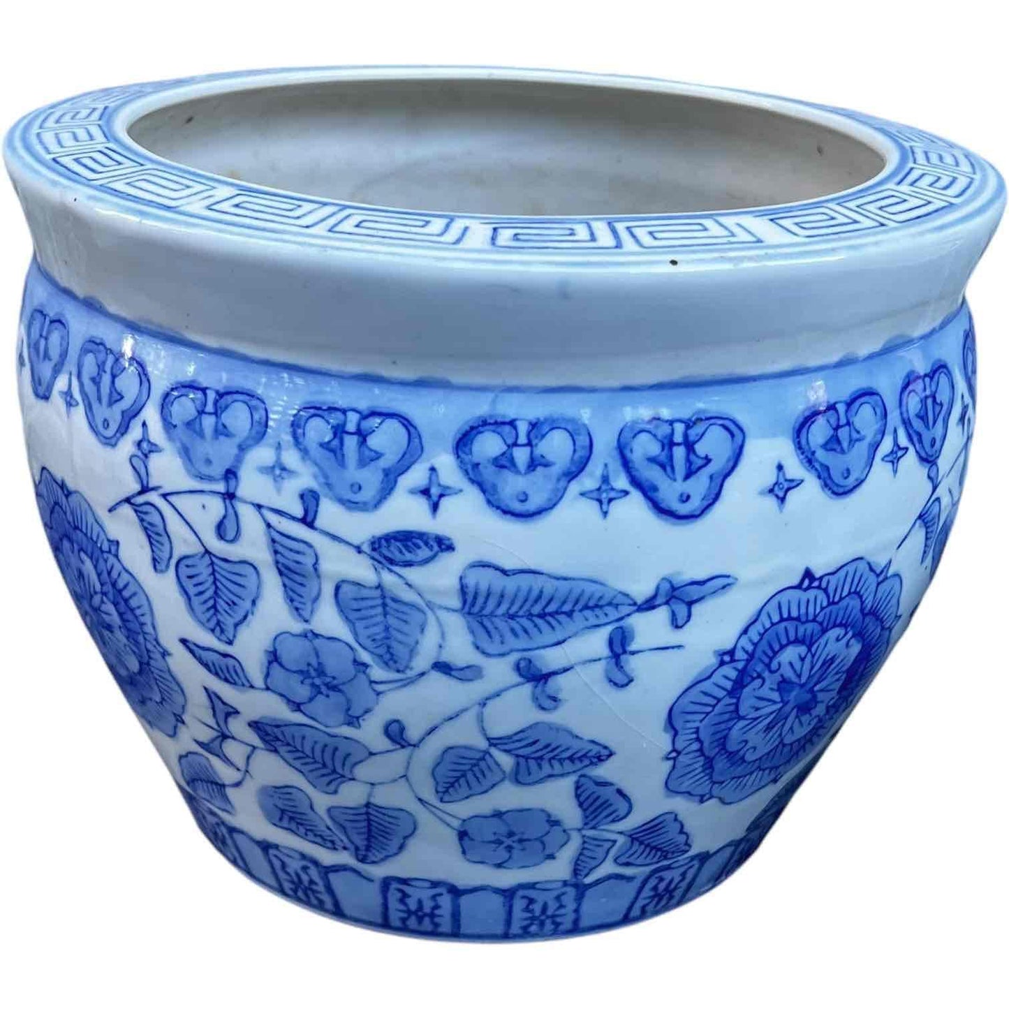 Grouping of 3 Blue and White Chinoiserie Planters