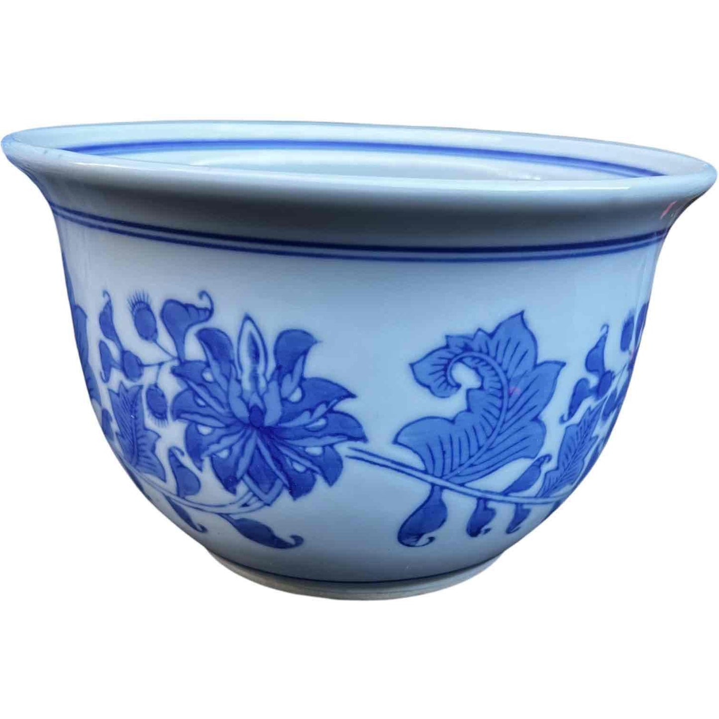 Grouping of 3 Blue and White Chinoiserie Planters