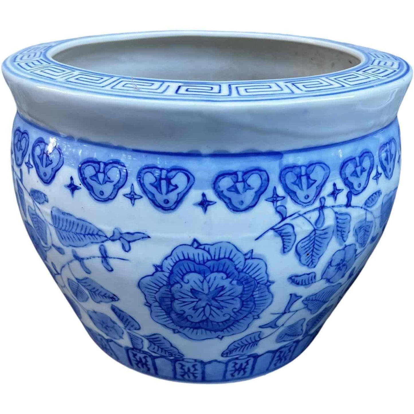 Grouping of 3 Blue and White Chinoiserie Planters