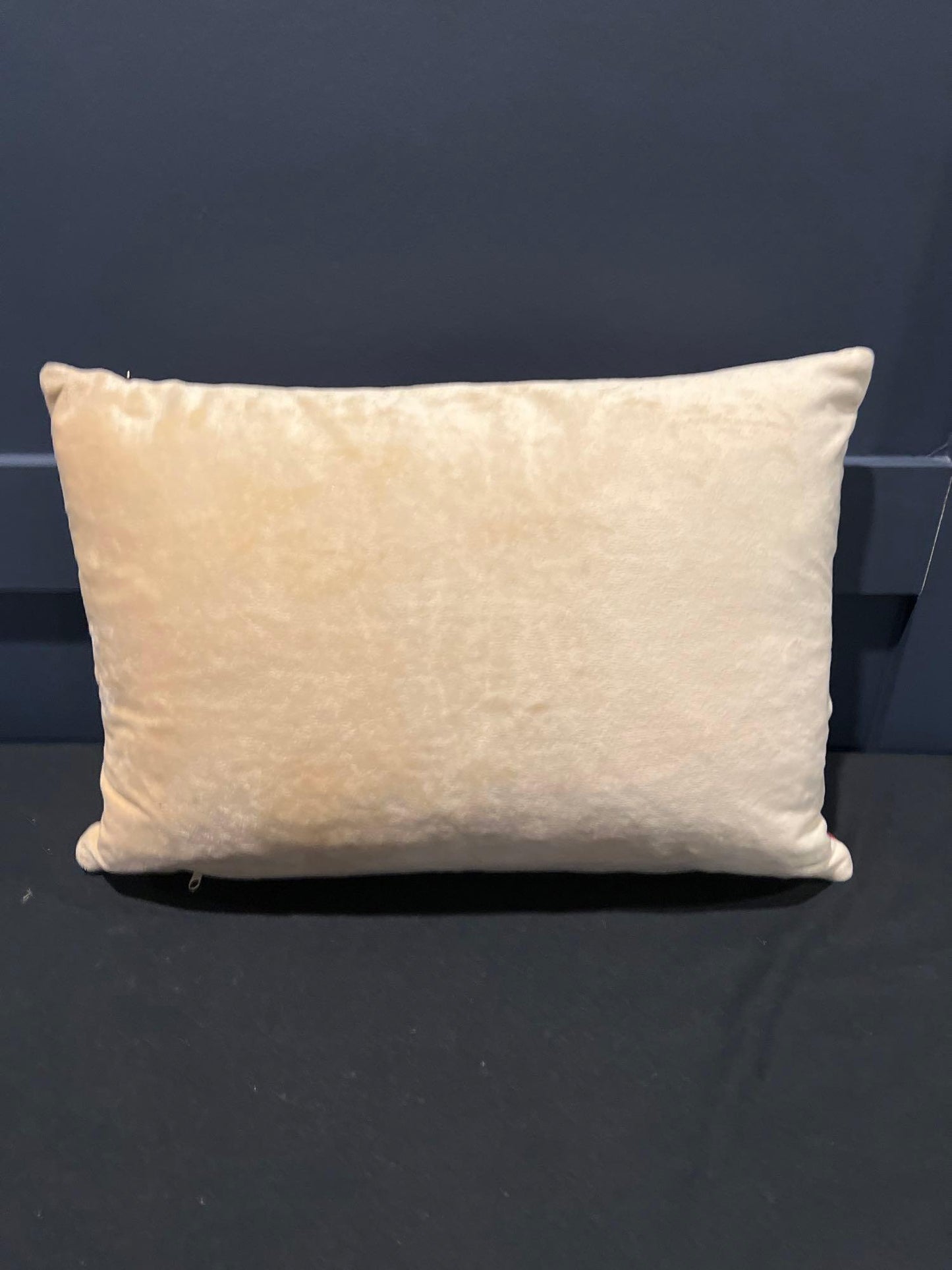 Luxury Tapestry Lumbar Pillow by Rolande Du Dreuilh French Designer - Nude Reindeer Motif, Christmas Decorative Pillow