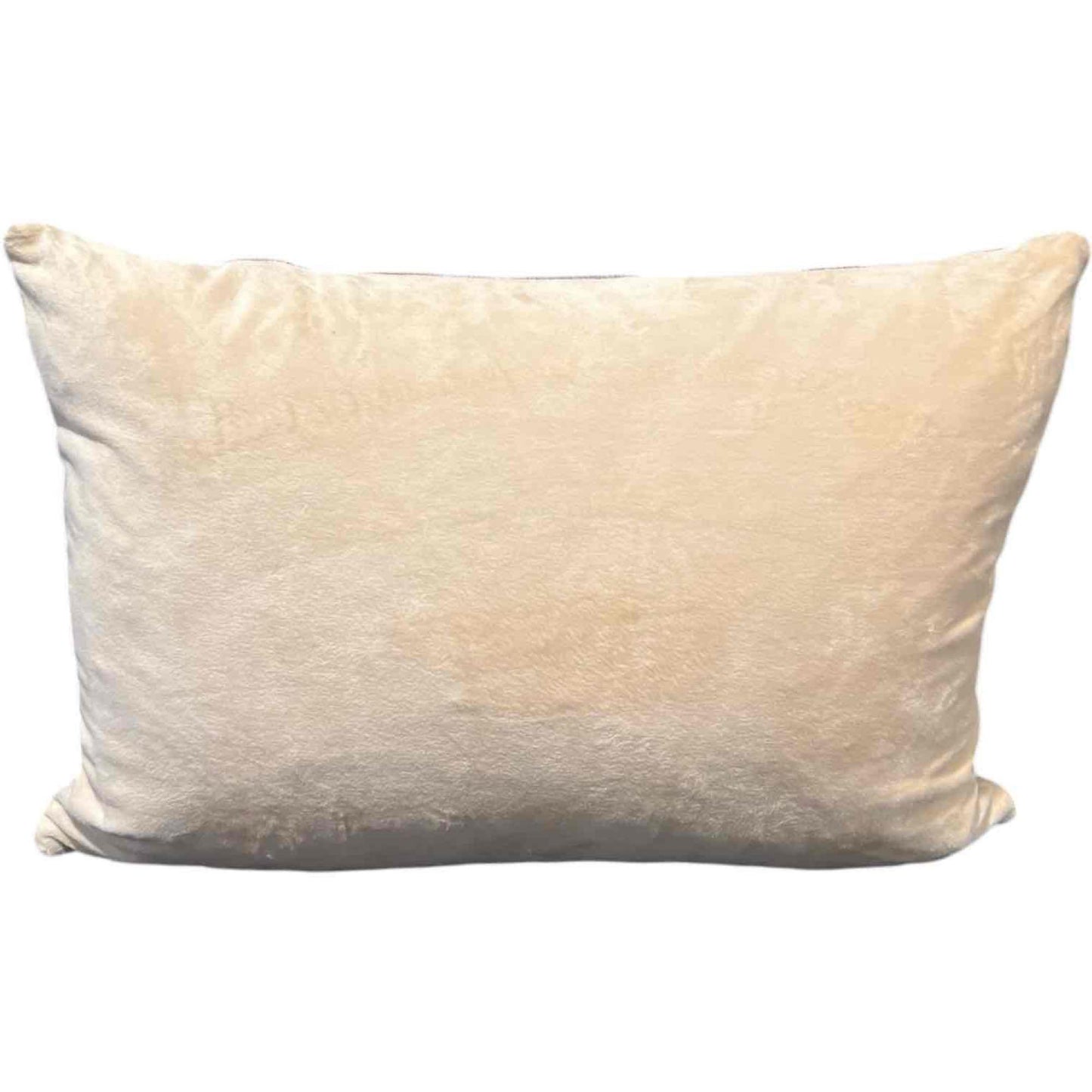 Luxury Tapestry Lumbar Pillow by Rolande Du Dreuilh French Designer - Nude Reindeer Motif, Christmas Decorative Pillow