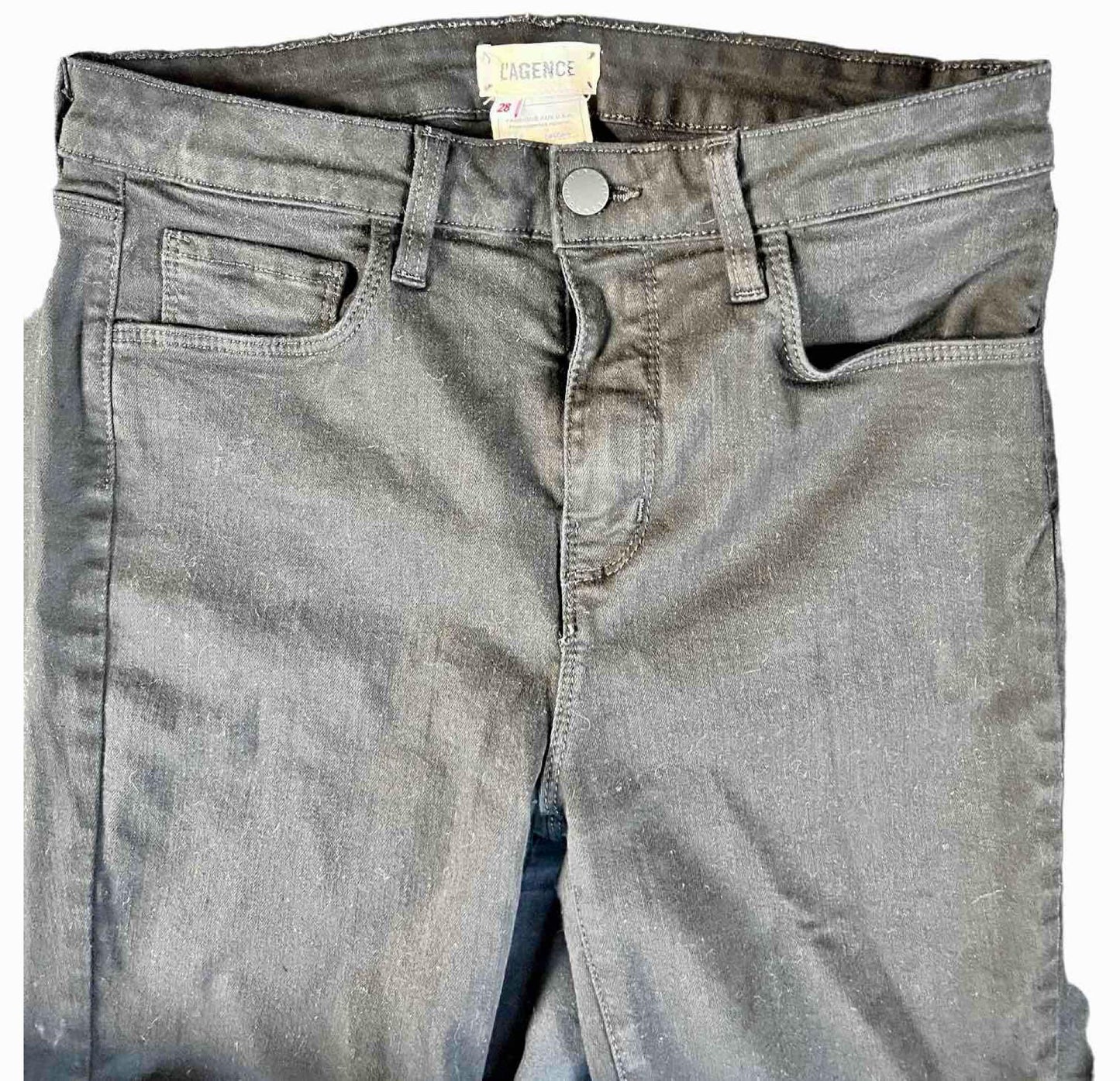 L'Agence Designer Black Denim Jeans