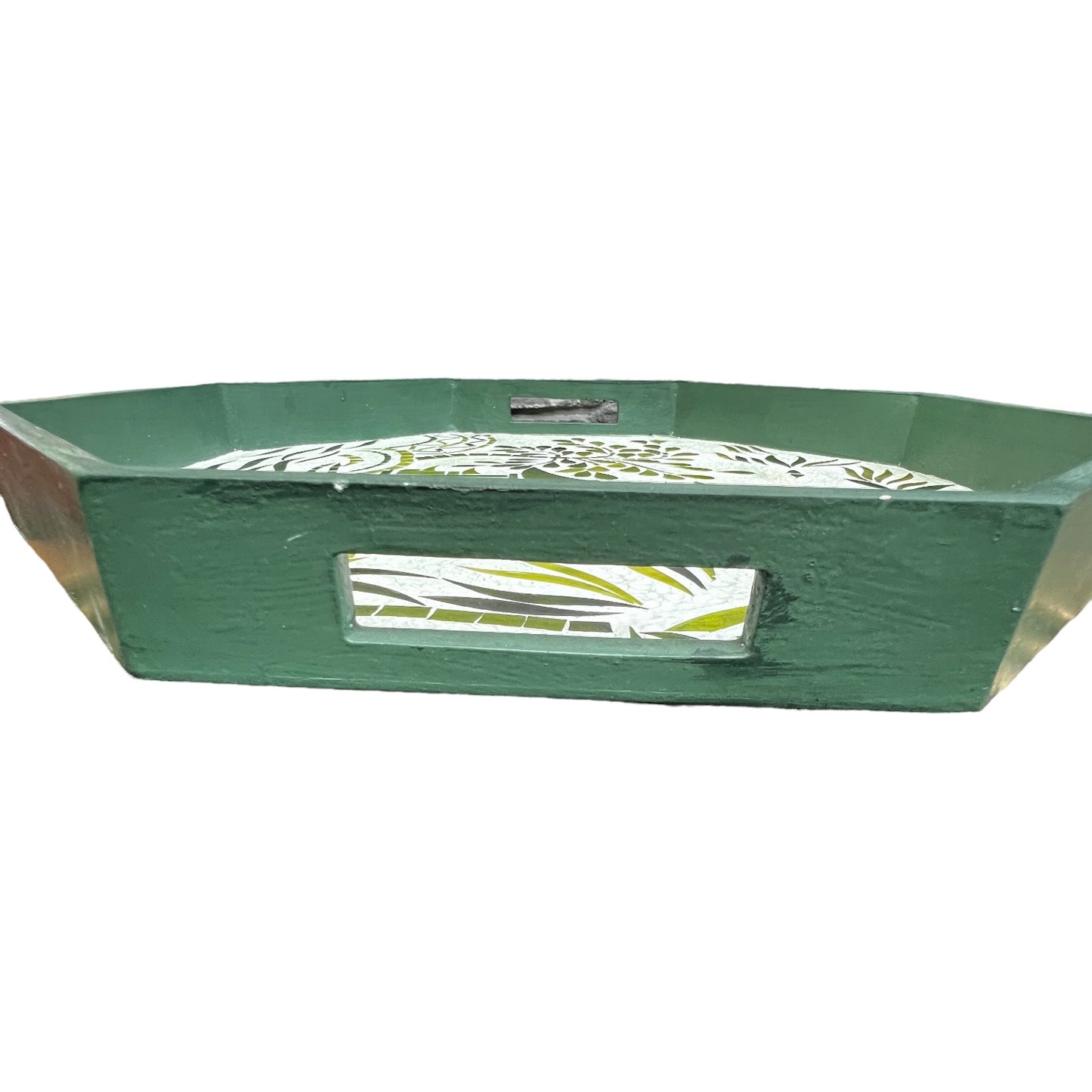 Asian Inspired Pagoda Octagonal Serving Decorative Tray