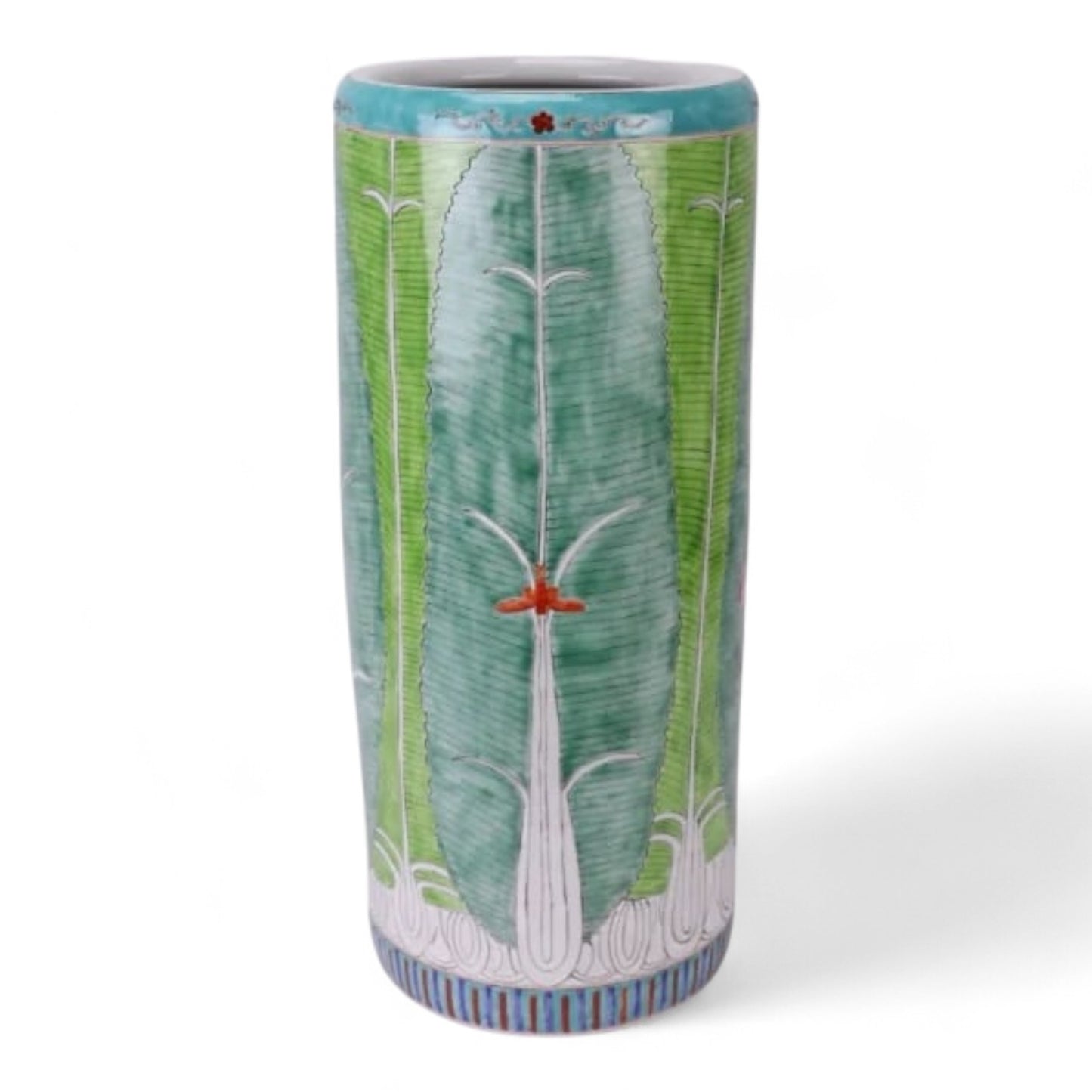Chinese Hand-Painted Cabbage Bok Choy Ceramic Umbrella Stand/Holder/Rack by Trunky Fresh