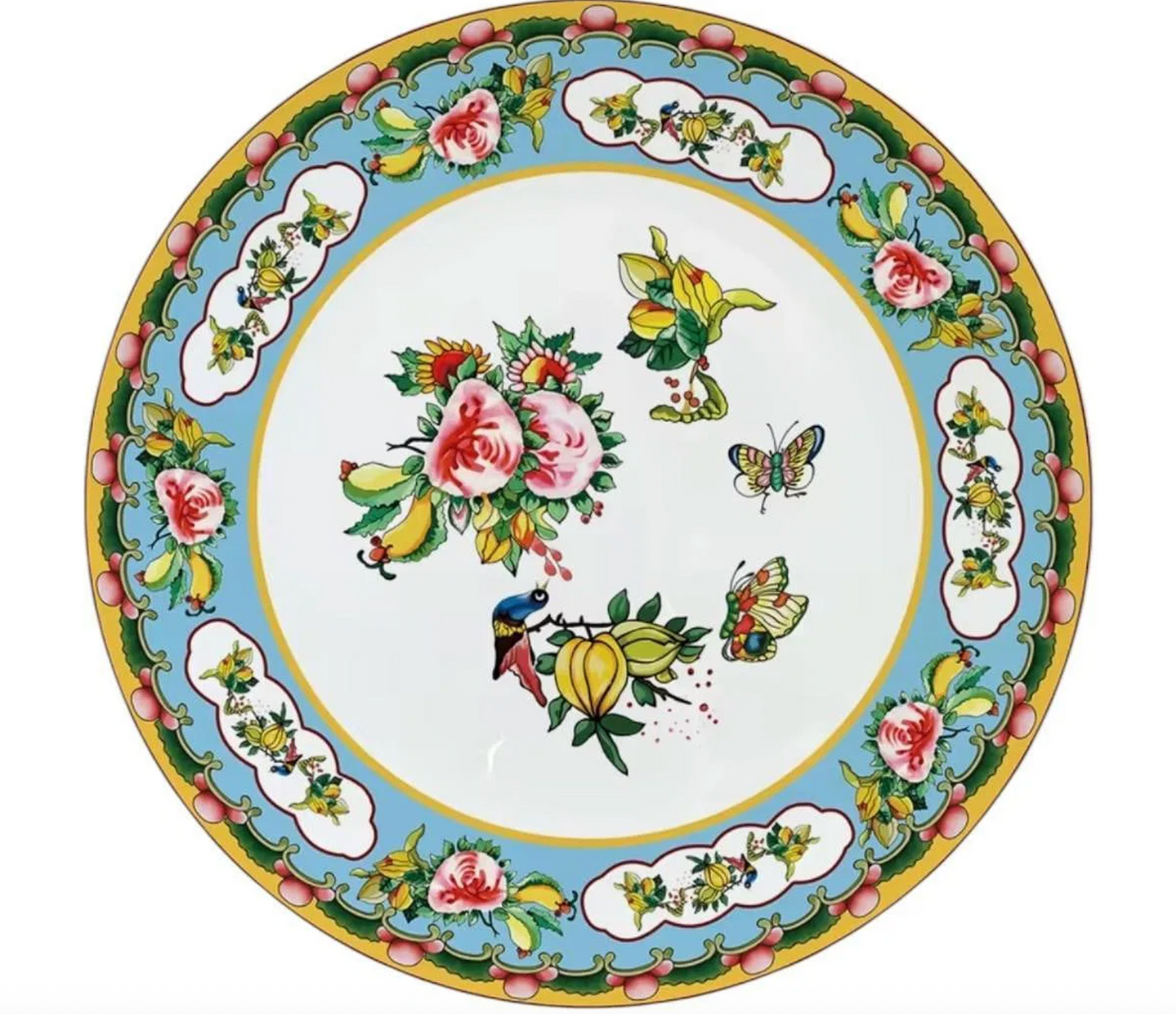 Modern Famille Rose Bone China Dinnerware Set