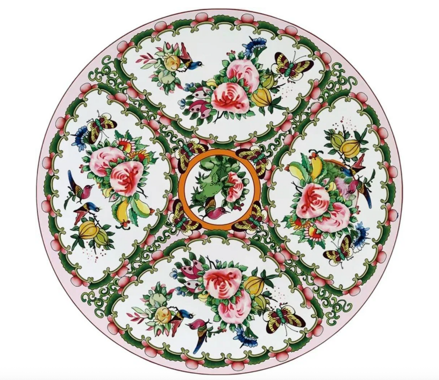 Modern Famille Rose Bone China Dinnerware Set