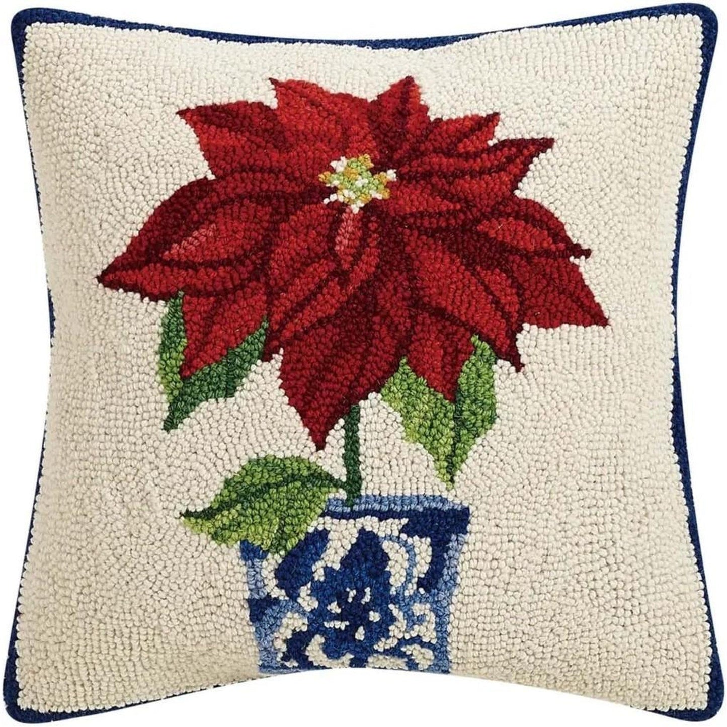 Pair of Wool Hook Decorative Accent Pillow Decor Holiday