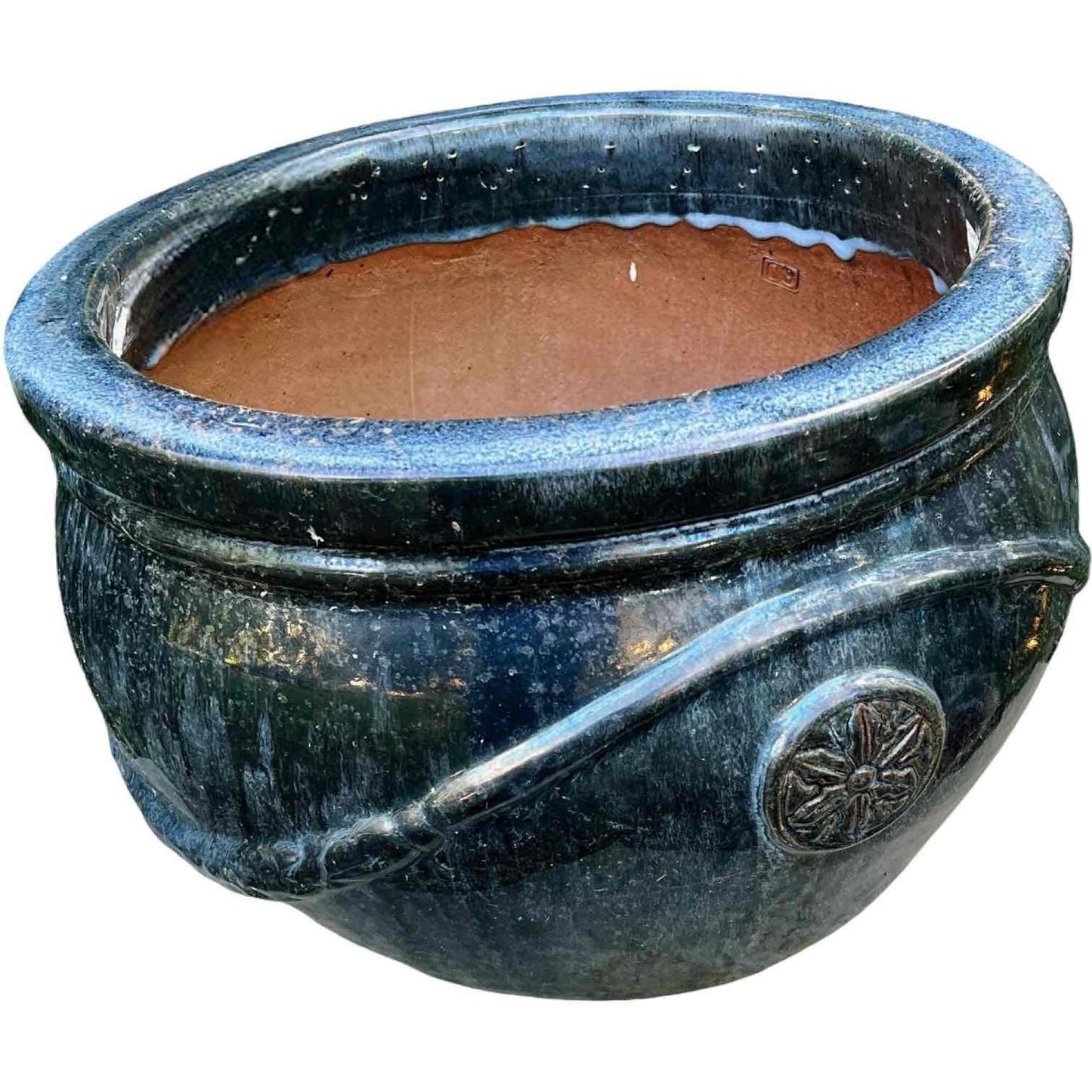 Black Glazed Pottery Outdoor Planter Anduze Style