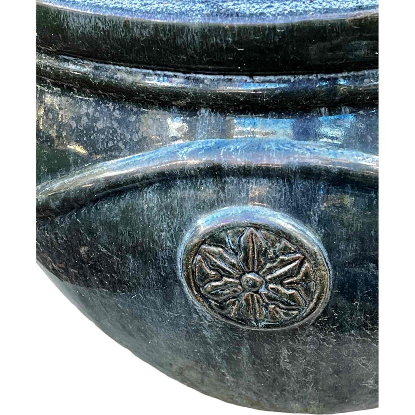 Black Glazed Pottery Outdoor Planter Anduze Style