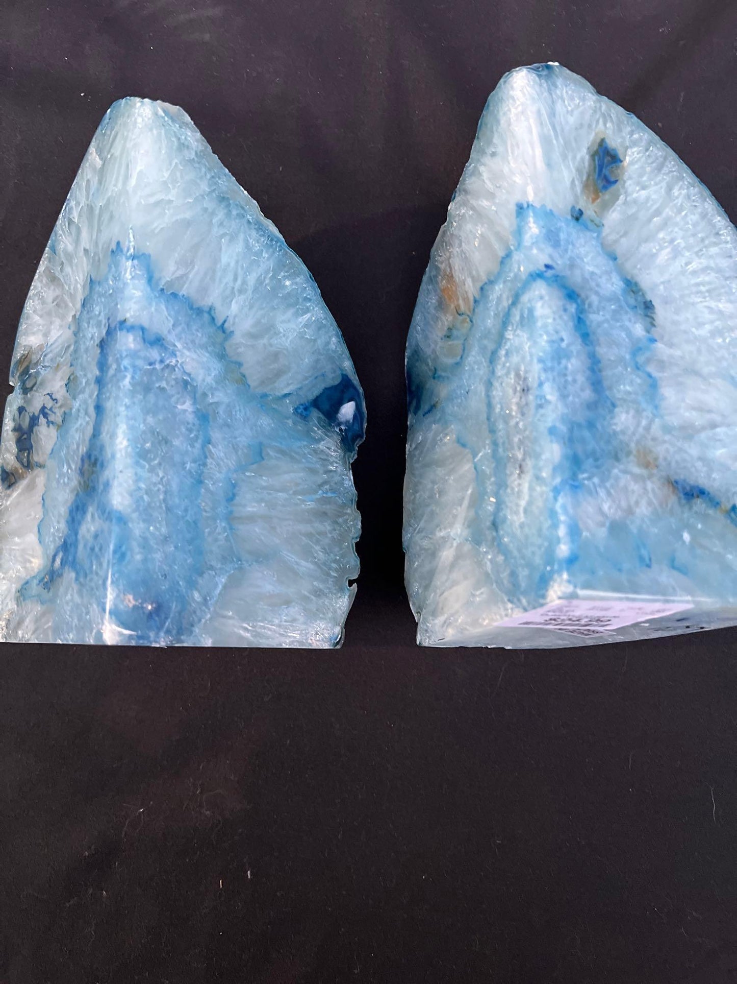 Brazilian Blue Stone Bookends Decor