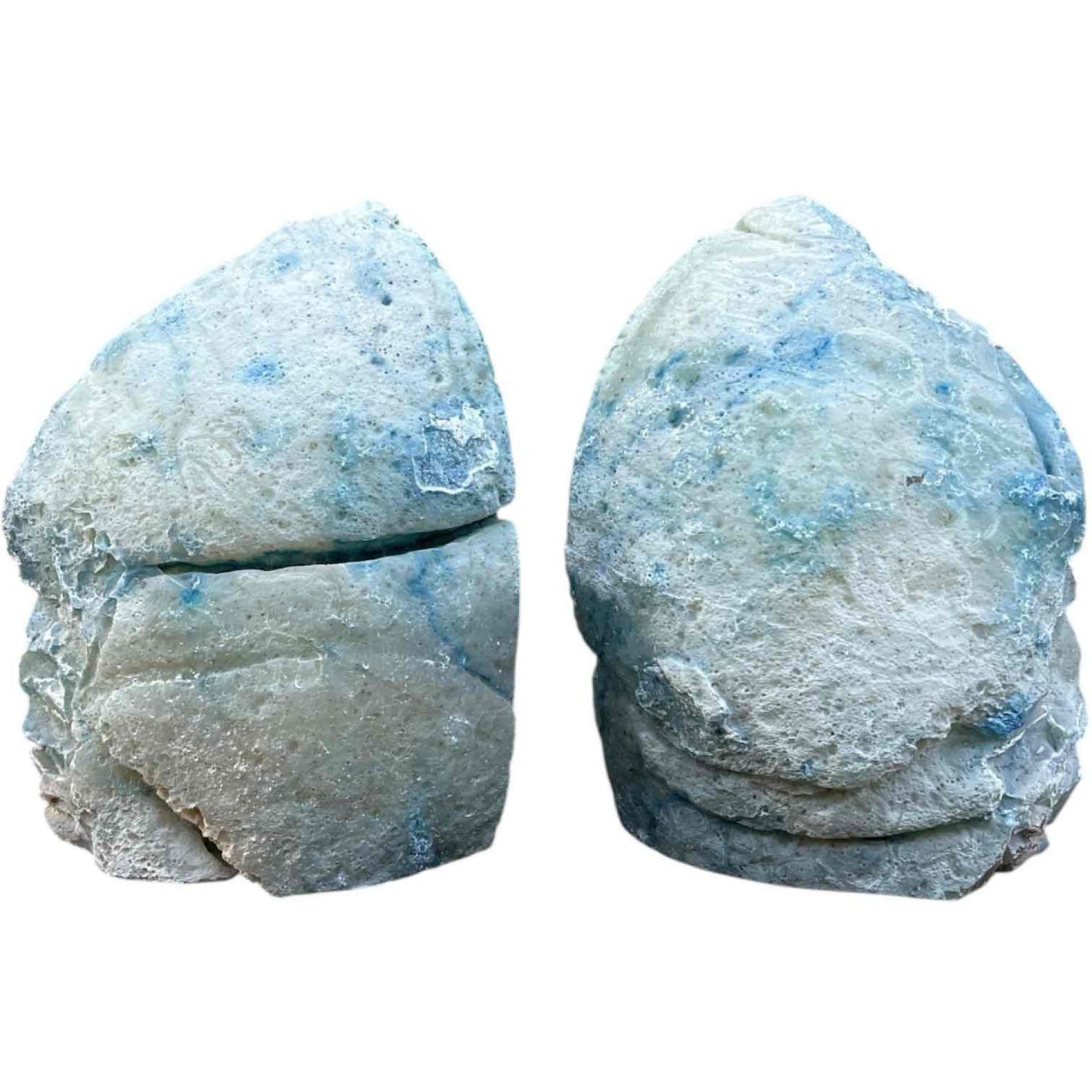 Brazilian Blue Stone Bookends Decor