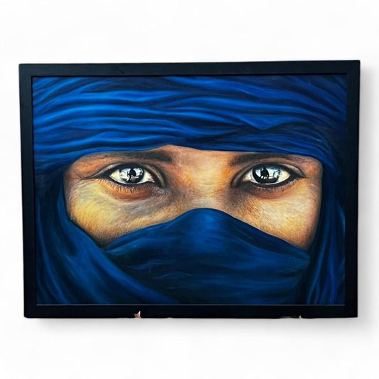 Framed Wall Art of National Geographic Cover Afghani Girl- Blue Men of the Sahara