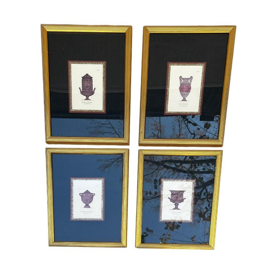 Henredon Architectural Prints, Set of 4, Framed Wall Art