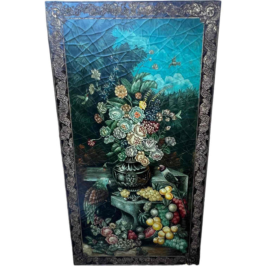 Dramatic Castilian Imports Chinoiserie Wall Art Floral and Bird Wall Art Mural