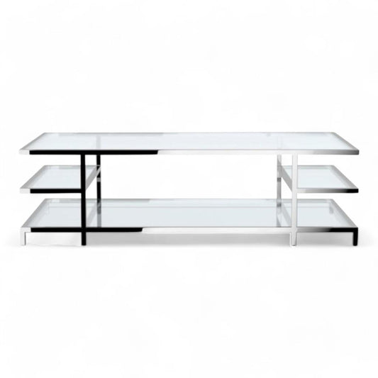 Williams Sonoma Tribeca Coffee Table Chrome And Glass