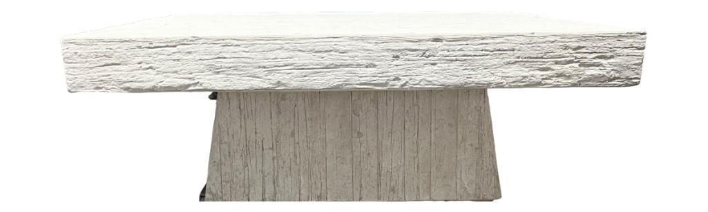 Frontgate Faux Wood Outdoor Coffee Table, White