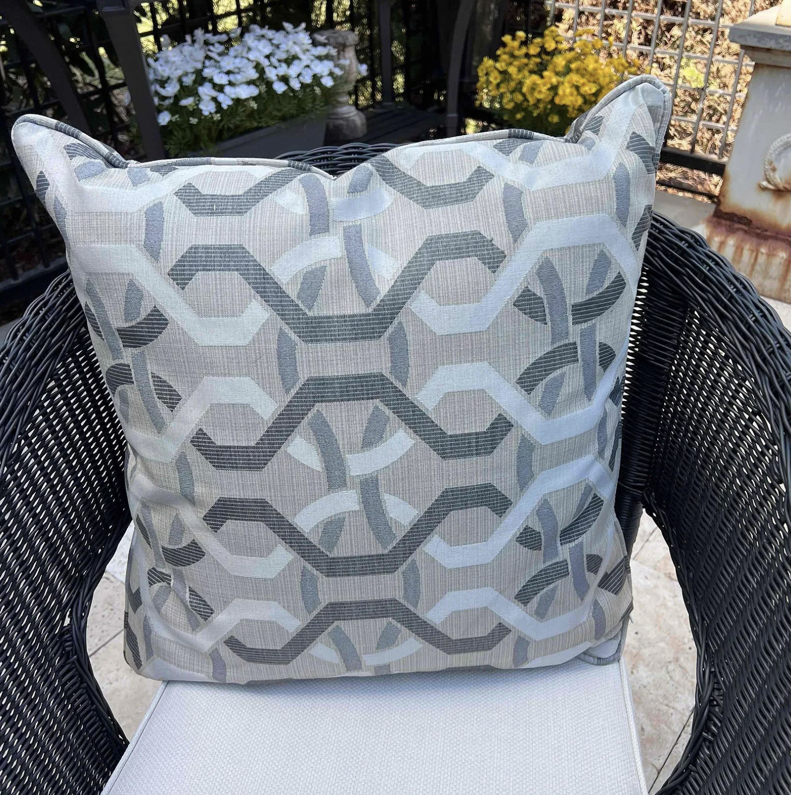 Pair of Custom Designer Pillows – Mitchell Gold Fabric