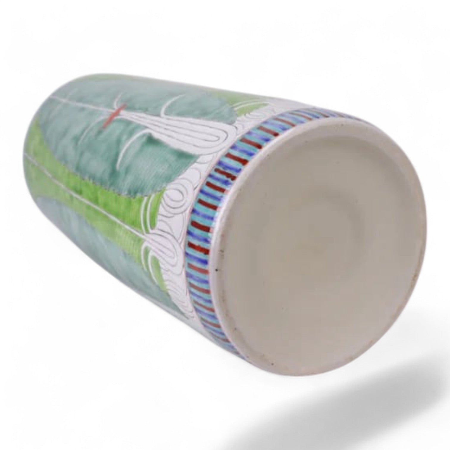 Chinese Hand-Painted Cabbage Bok Choy Ceramic Umbrella