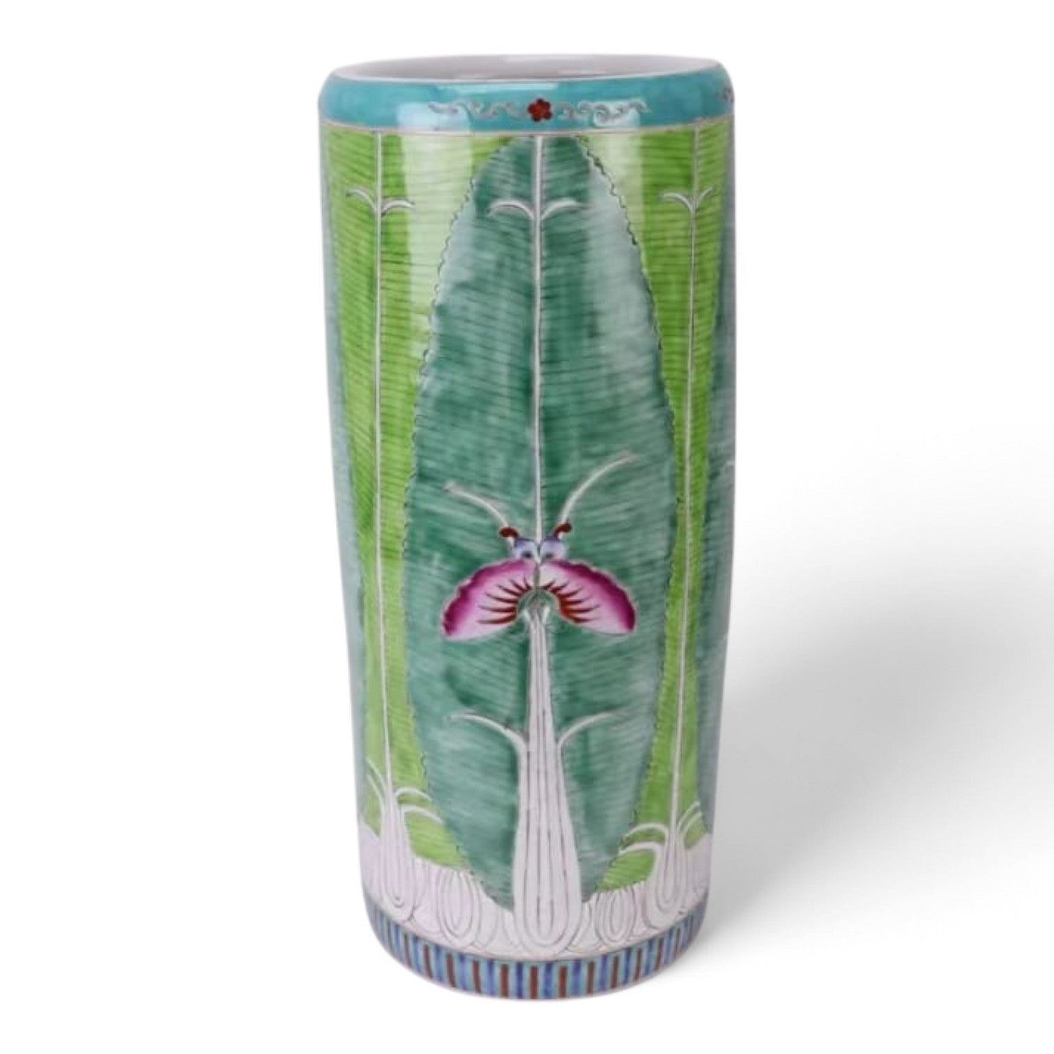 Chinese Hand-Painted Cabbage Bok Choy Ceramic Umbrella