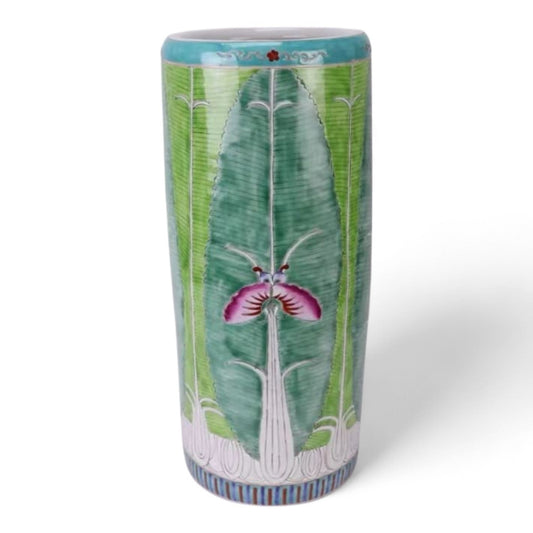 Chinese Hand-Painted Cabbage Bok Choy Ceramic Umbrella