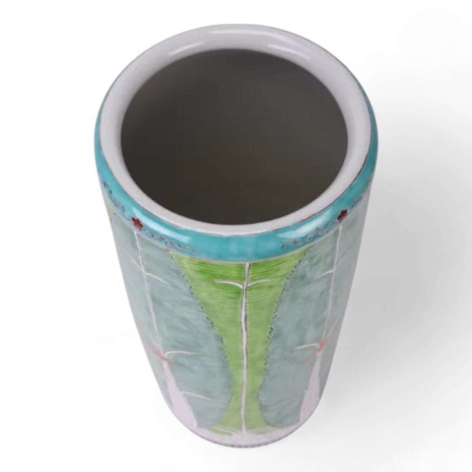 Chinese Hand-Painted Cabbage Bok Choy Ceramic Umbrella